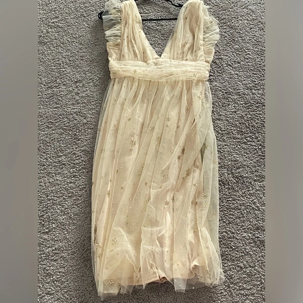 Gold Baltic Born Midi Dress, L - Picture 1 of 1